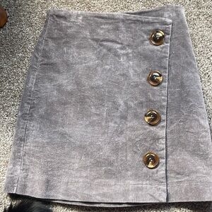 Altar’d State gray corduroy mini skirt